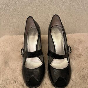 Peep Toe Mary Jane Block Heel